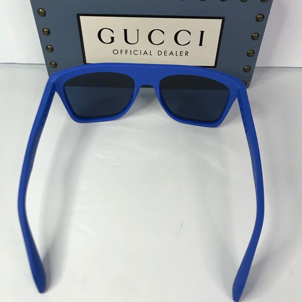 💯 Authentic - NEW Gucci GG1570S - 004 Blue Sunglasses